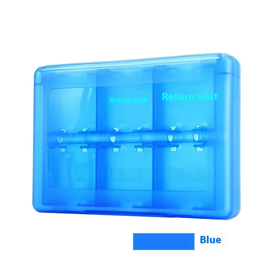 NDS 3DS game card storage box holding multiple cartridges in black PP plastic case