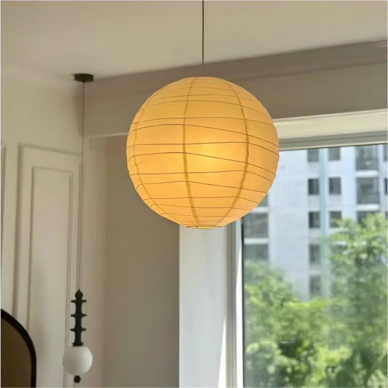 Japanese rice paper chandelier pendant light in 30cm and 45cm diameter options