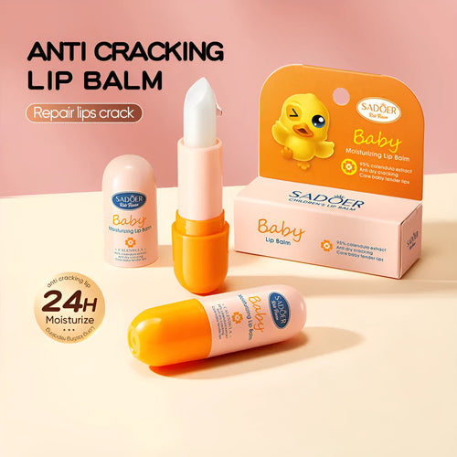 Twist-up anti-chap moisturising lipstick tube in various scent options.