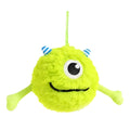 Green interactive dog teething toy ball with sound for puppies, 12cm diameter soft chew ball