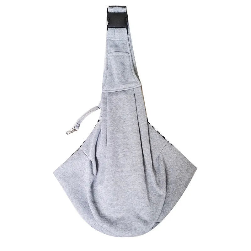 Adjustable shoulder strap pet bag in soft polyester fabric available in multiple colours