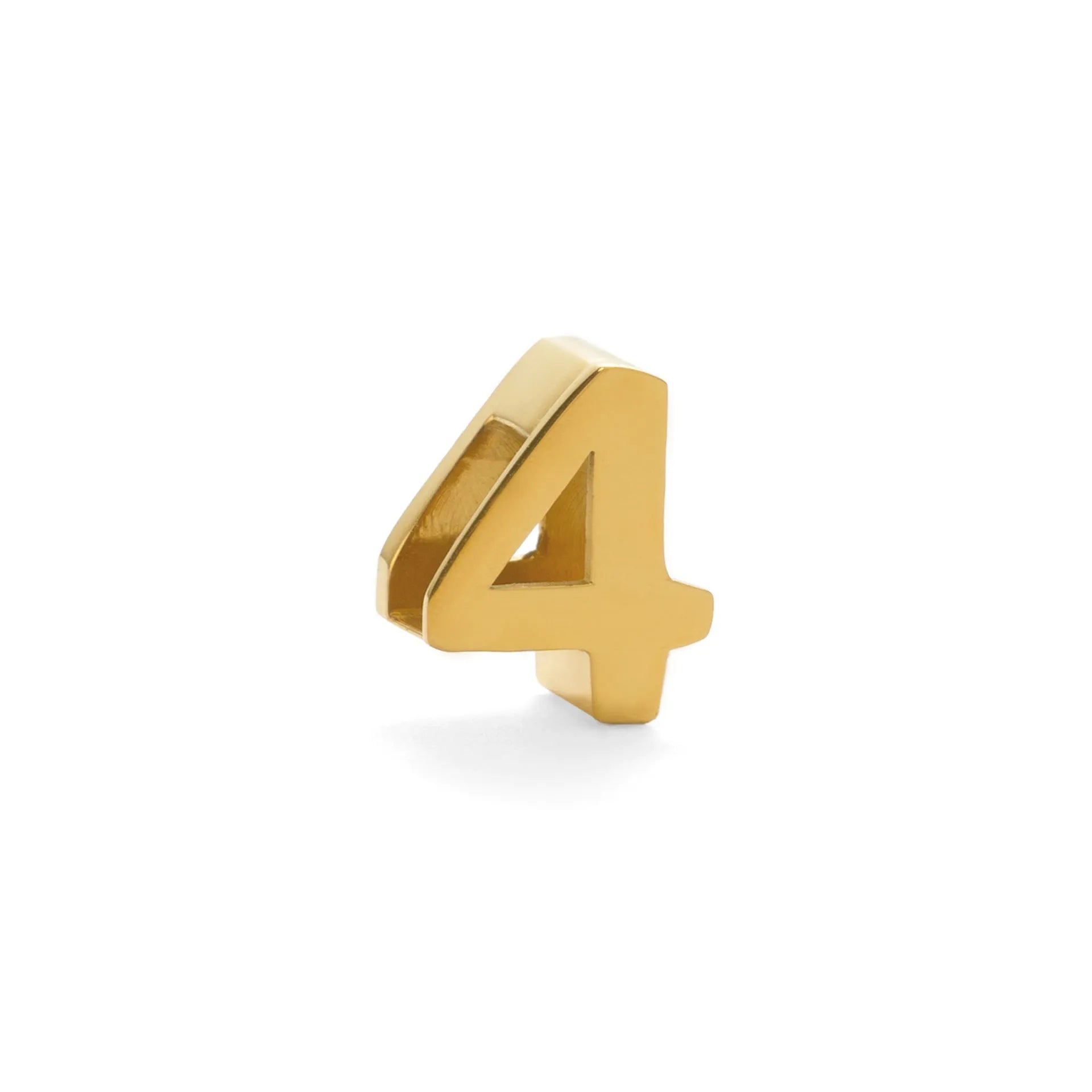 A gold and a silver titanium steel necklace with letter and number pendants on a 40.5cm chain.