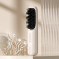 Wireless anion straightening comb in beige, pink, purple, or black colours with ceramic plates