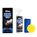 HOMONTH 120ml headlight restoration spray bottle with sponge and towel for car headlight cleaning