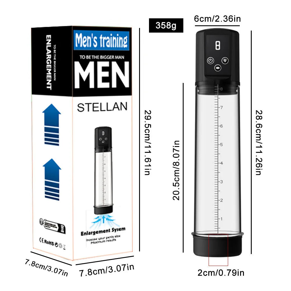 Diqiao Electric Training Pump, a male masturbation device with an ABS plastic body and TPE interior.