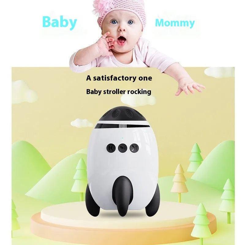 White ABS plastic baby stroller shaking device with Bluetooth for white noise