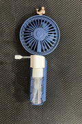 Plastic nozzle fan with USB port in apricot, blue, green, orange, or pink colour options