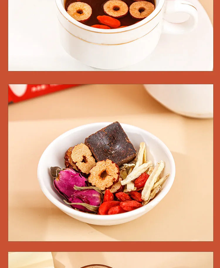 Box of Yuantang brown sugar ginger and jujube tea, 150g of herbal tea bags with red dates and wolfberries.