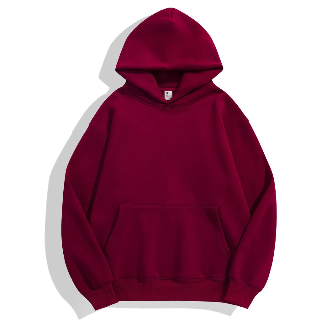 Women's cotton polar fleece drop-shoulder hoodie in loose pullover fit, available in nine colours and sizes XS to 5XL