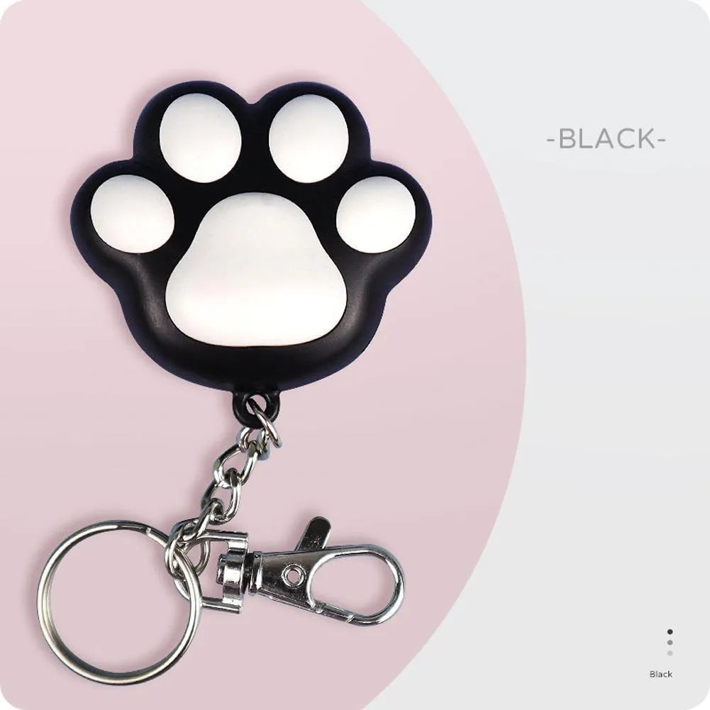 USB rechargeable infrared cat teaser toy with keychain measuring 5x2.5cm in black or pink plastic