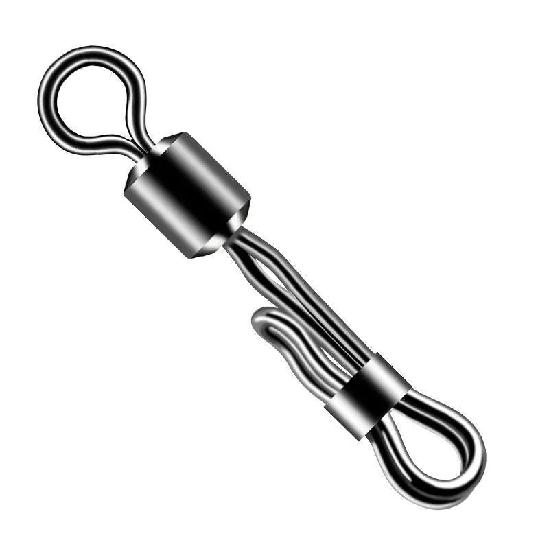Brass quick change barrel swivel bearing for fishing line management