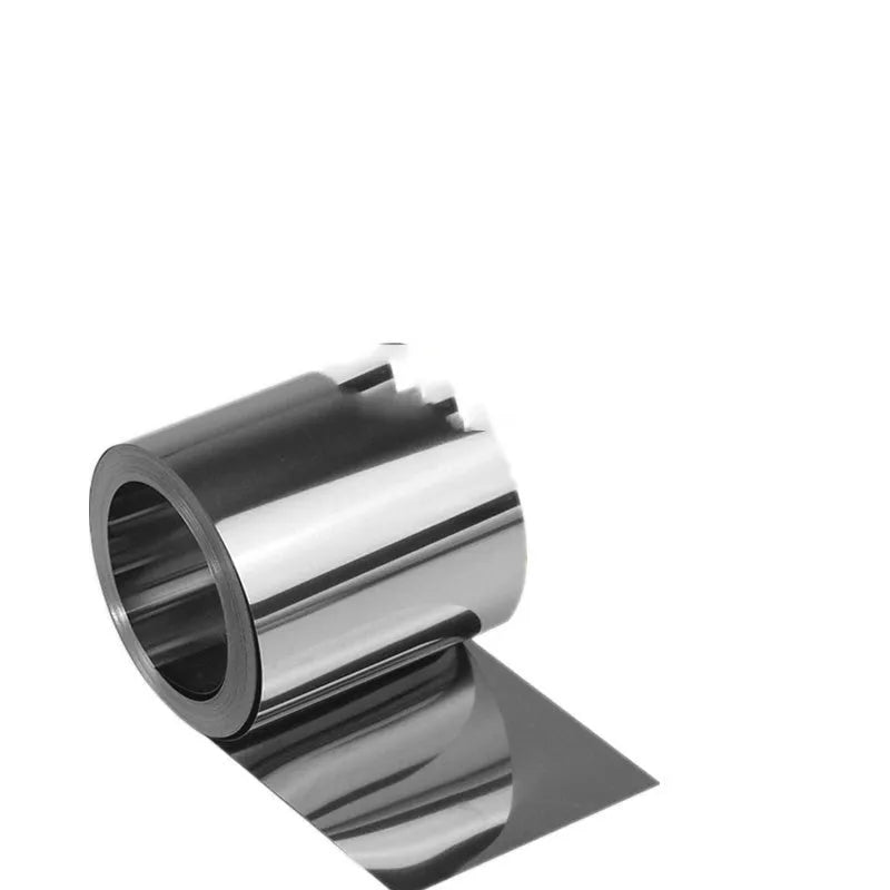 304 stainless steel metal strip on a ruler showing one metre length