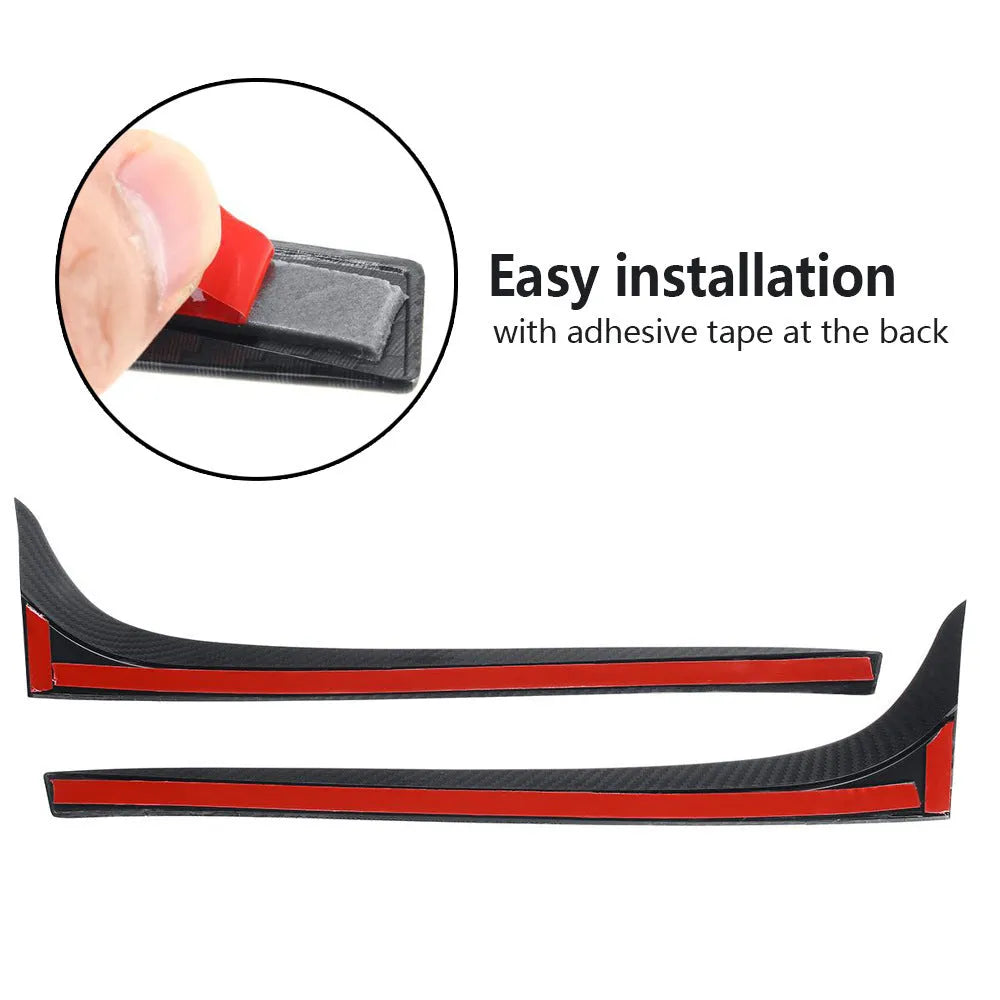 Glossy black ABS plastic rear window spoiler wing for Volkswagen Golf 7 MK7, shown with mounting tape.
