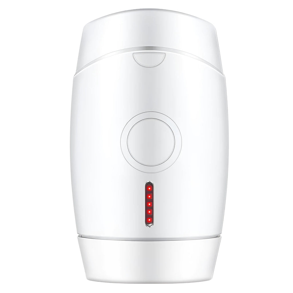 White home laser hair removal instrument with 5 energy gear settings and compact handheld design