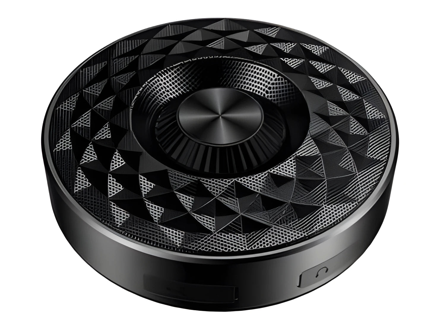 Mini portable Bluetooth wireless speaker in black, orange, or silvery white colour.