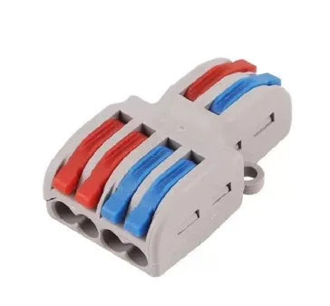 SPL 42 and SPL 62 style quick wire connectors with fire-insulated shell for 0.08-4.0mm² cables.