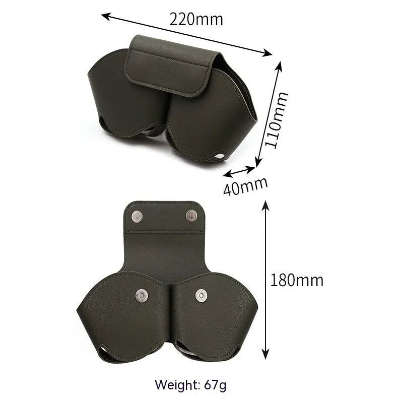 AirPods Max PU leather protective case with zip closure in black, red, white, green, or blue.