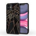 Marble pattern protective back cover case for iPhone models on a table.
