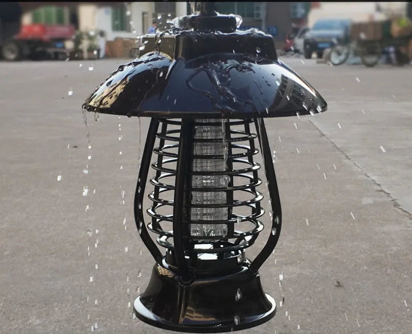 White and purple solar mosquito lamp with 24 LED beads for outdoor garden use