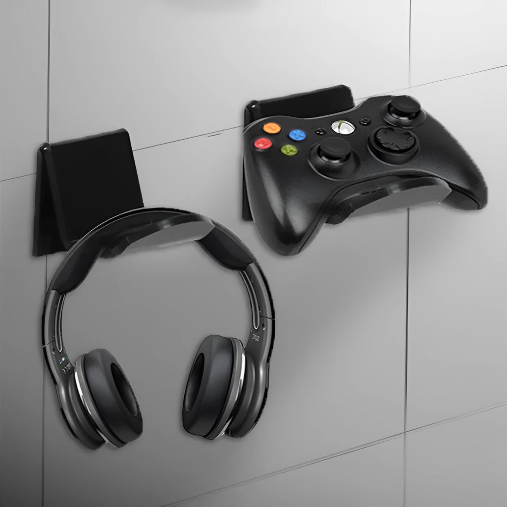 Universal game controller wall bracket mount for PS5 Xbox Switch in black white transparent colours