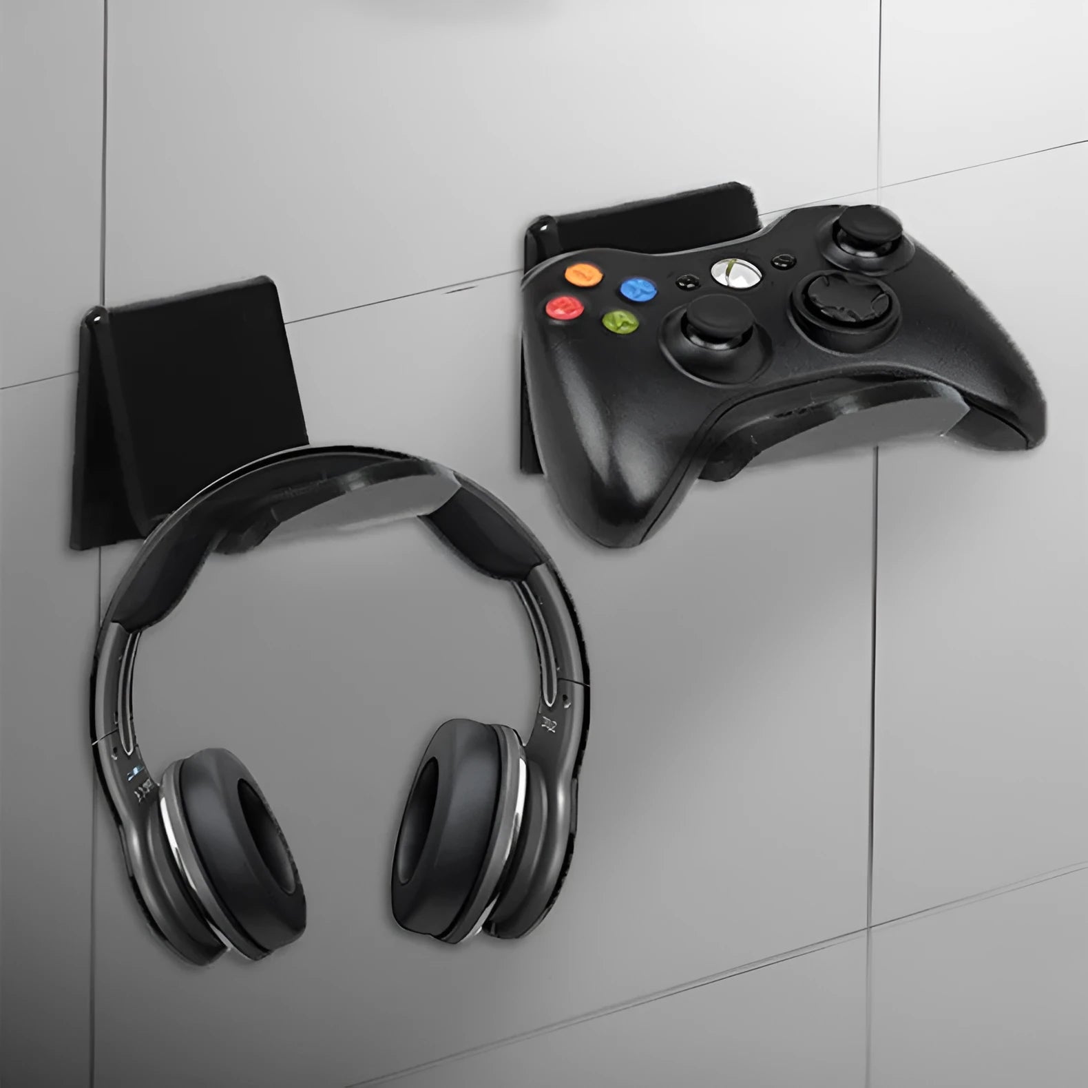 Universal game controller wall bracket mount for PS5 Xbox Switch in black white transparent colours