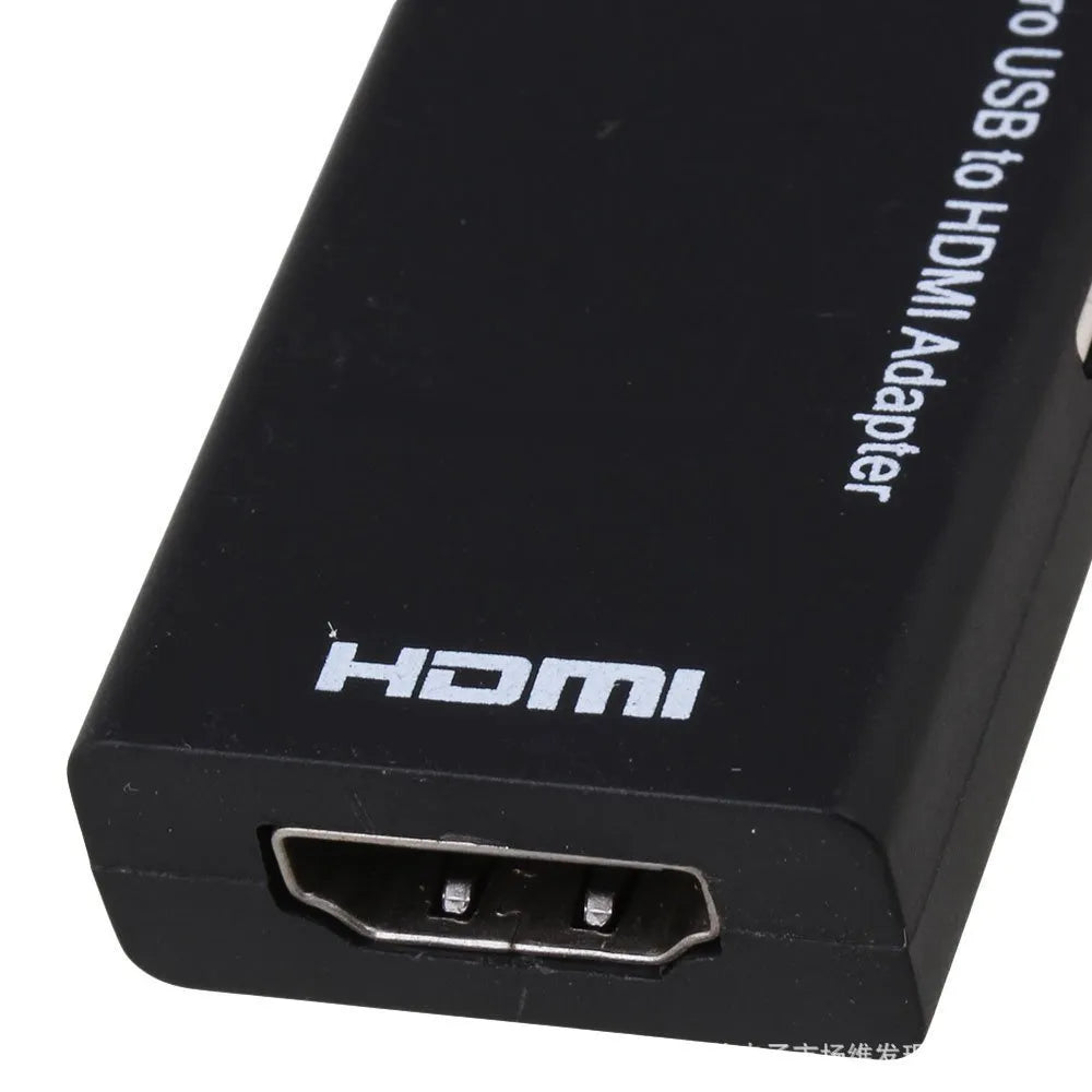 Black HD to HDMI adapter cable showing component RCA plugs and HDMI connector.