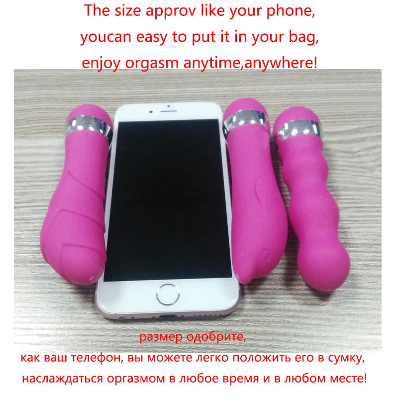 Six realistic mini dildo styles for women including vaginal and anal plug options