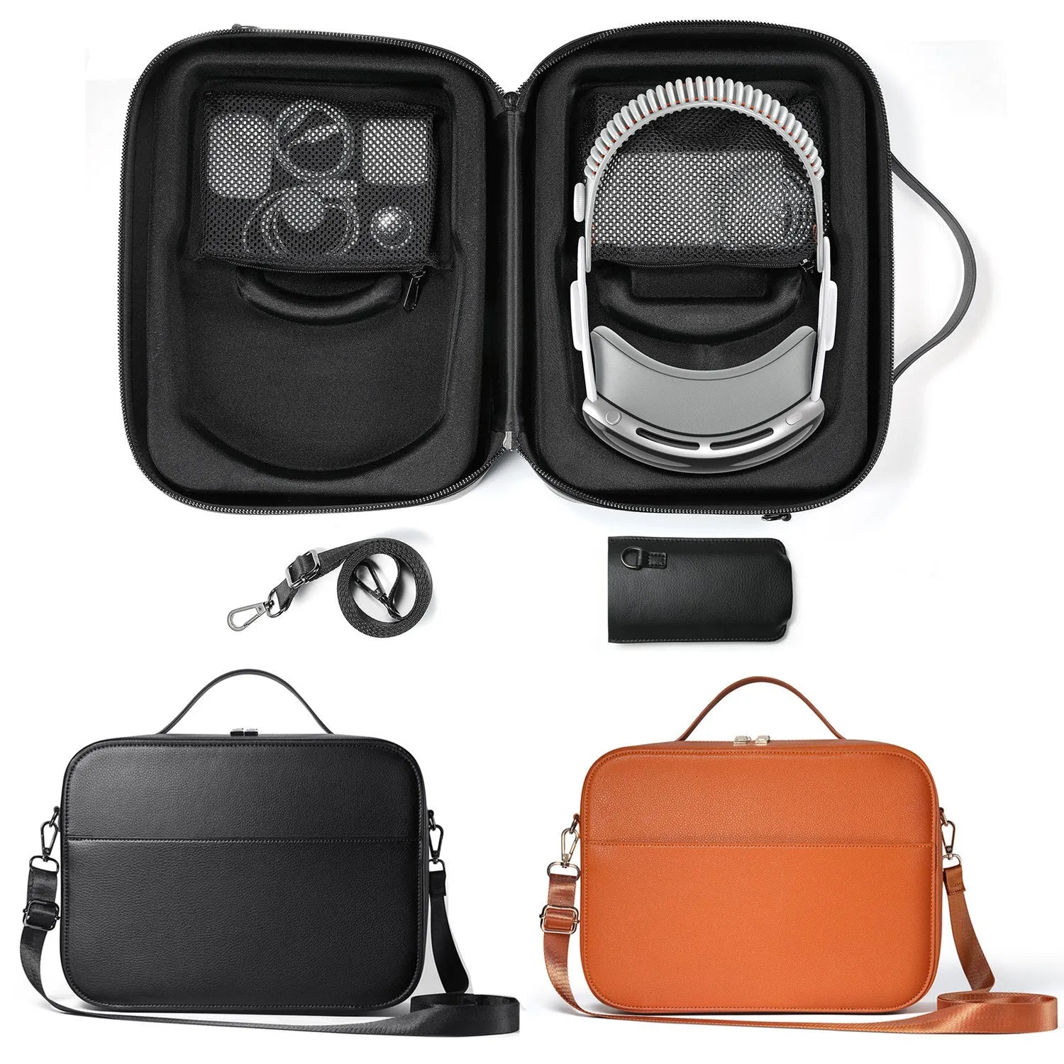 Vision Pro MR storage box in superfiber fabric with dimensions 32.5cm by 24.5cm by 11.5cm