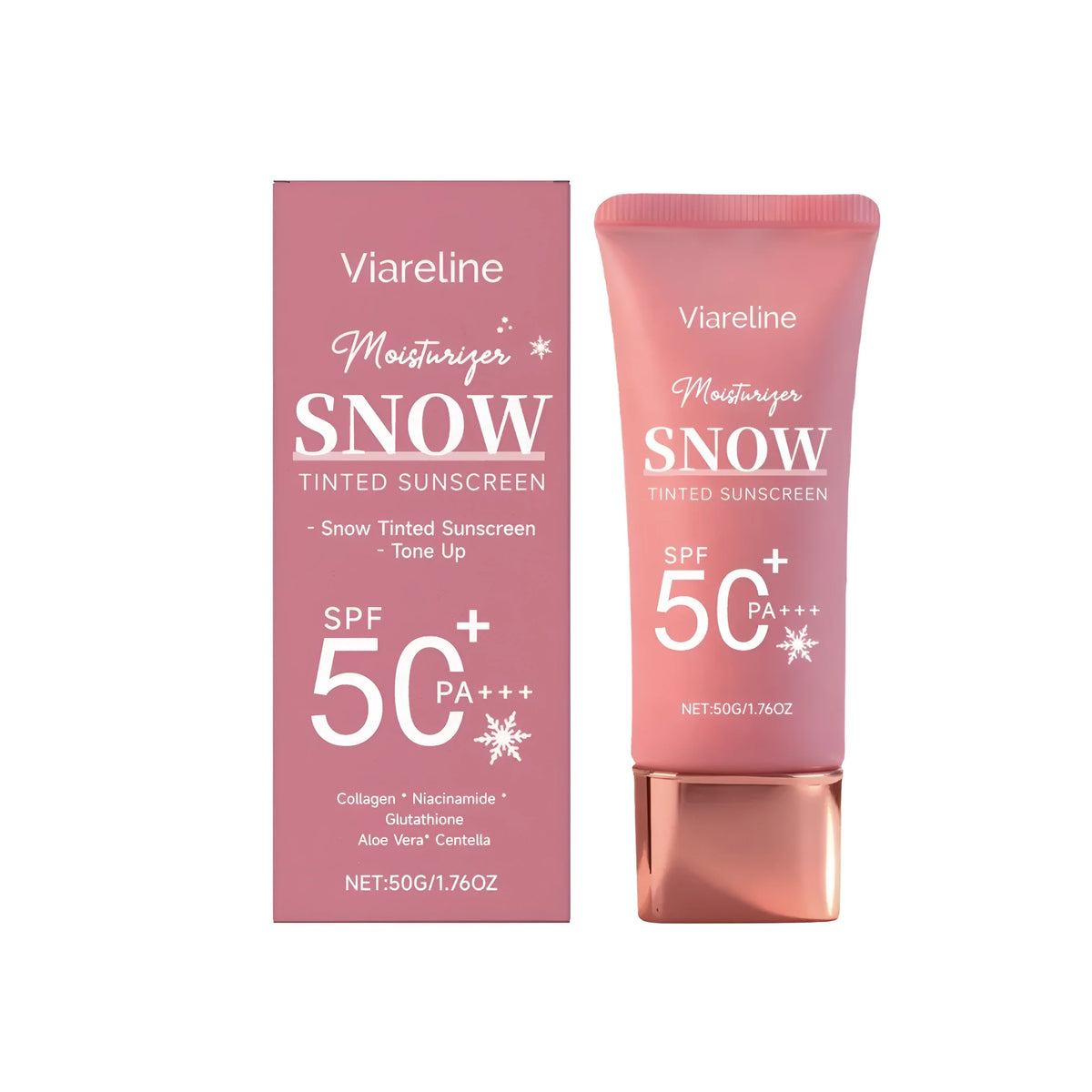 Moisturizing whitening sunscreen 50g tube with titanium dioxide and nicotinamide for daily face sun protection