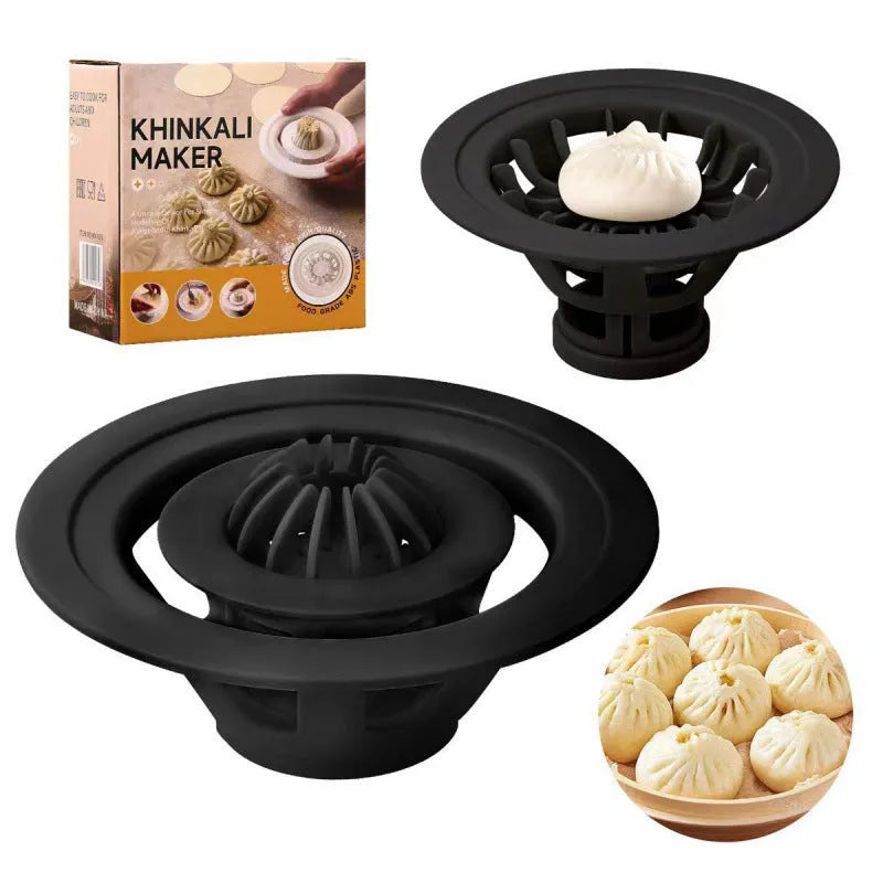 Jinkali black four-piece steamed bun and dumpling mould set for Asian cooking