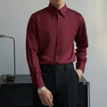 Korean style men's autumn shirt in black with Japanese retro design as loose fit cardigan