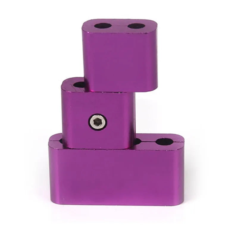 Three-piece metal car fastening clamp in six colour options for vehicle modifications