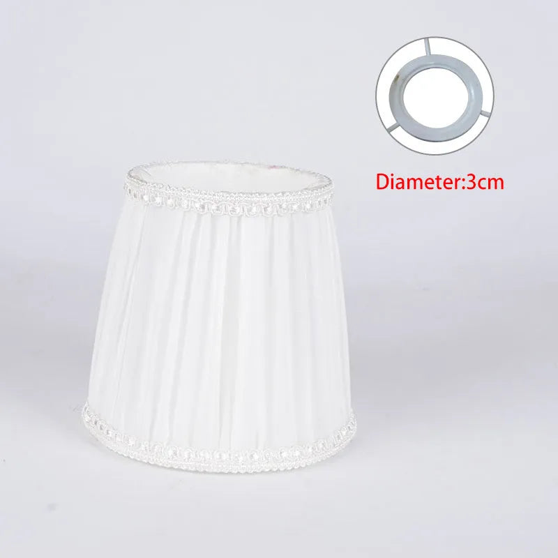 Fabric crystal wall lamp lampshade in six colour options measuring 80x130x120mm