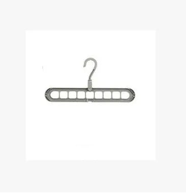 Plastic clothes hanger with rotating hook shown in pink, dimensions 33 cm long by 17 cm high