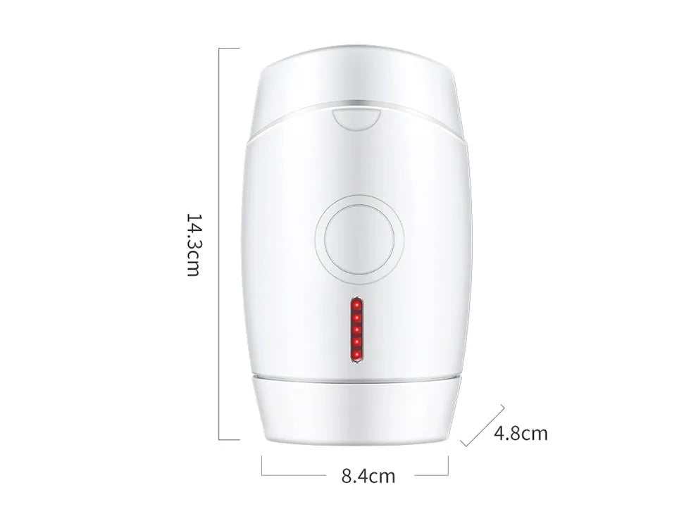 White home laser hair removal instrument with 5 energy gear settings and compact handheld design