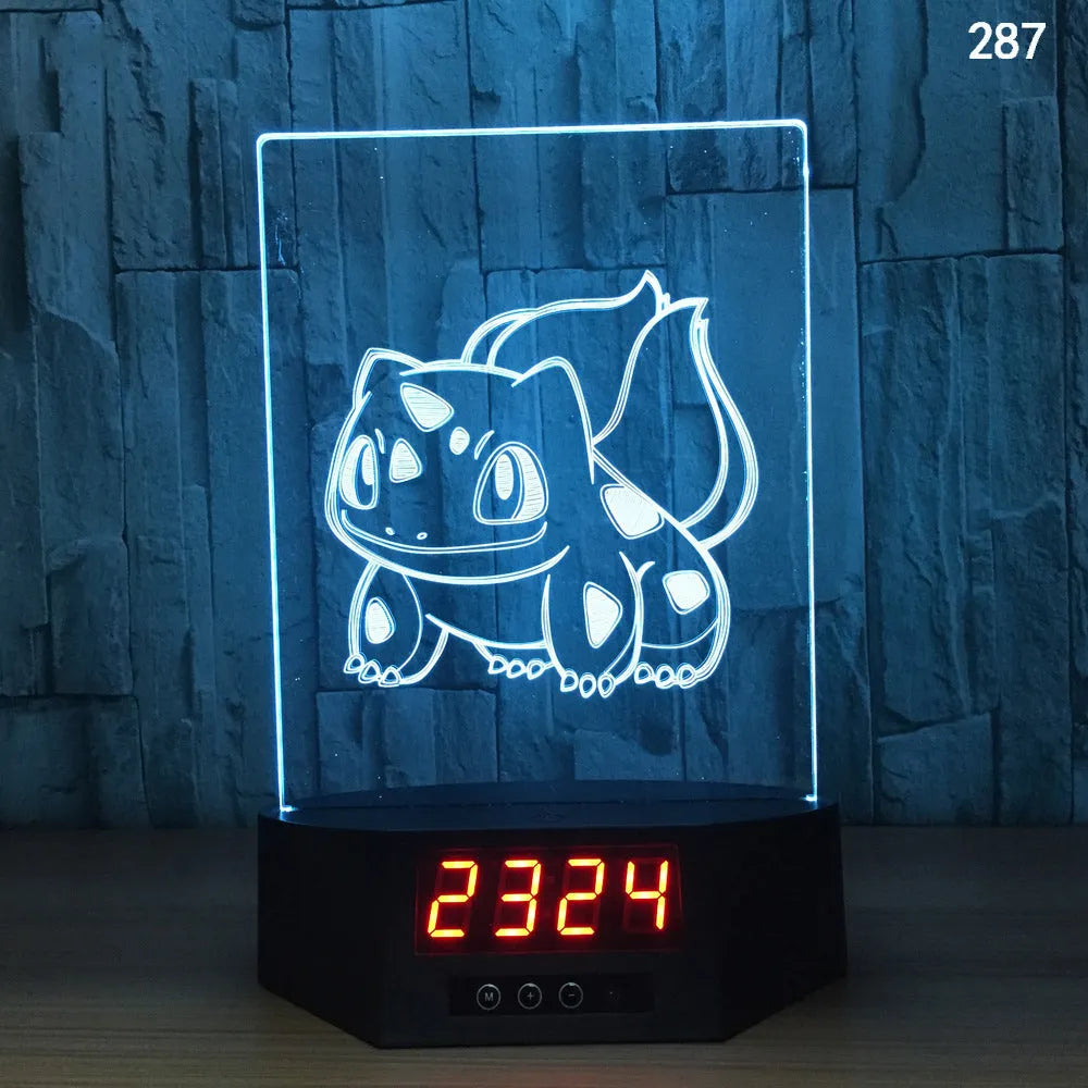 3D dolphin-shaped wireless LED table lamp with remote control on wooden surface