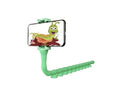 Flexible rubber phone bracket with suction cup showing 360° rotation capability