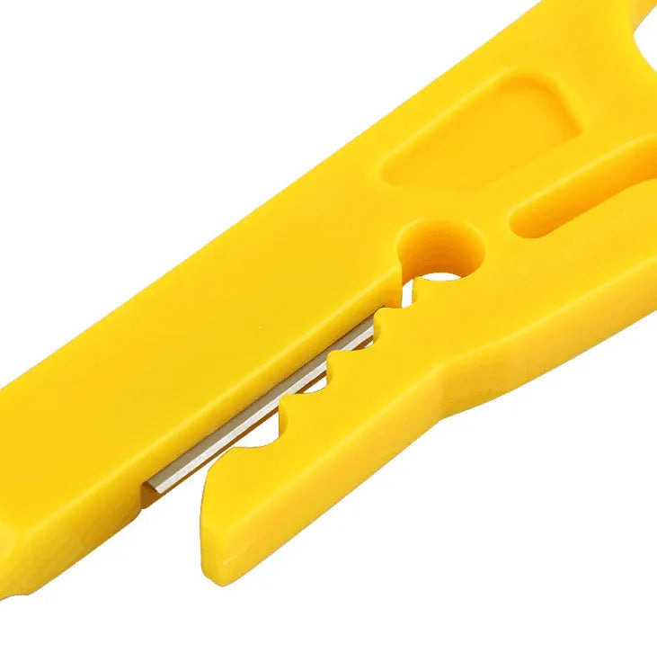 Yellow mini portable wire stripper tool for 0.6mm diameter cables