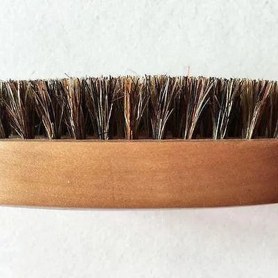 Natural boar bristle beard brush 11.3cm for men's facial hair styling and maintenance, black brown and fancy options