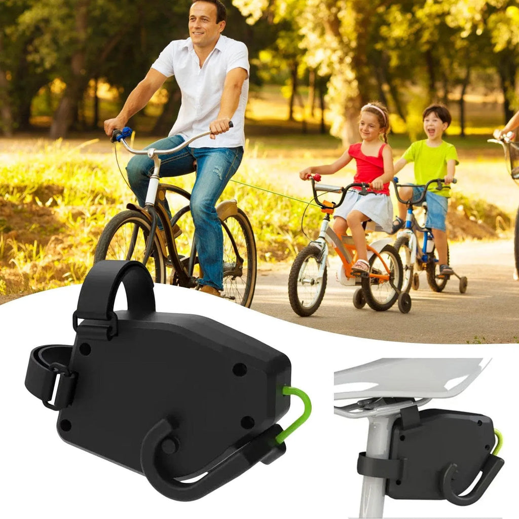 Black plastic bicycle trailer traction rope for connecting parent and child bikes