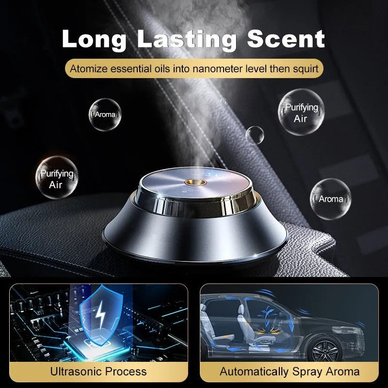 Black butterfly design car aromatherapy air purifier with USB cable and 50 ml essential oil bottle