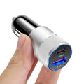 Aluminium alloy 12V car charger with ABS casing in black or black silver finish