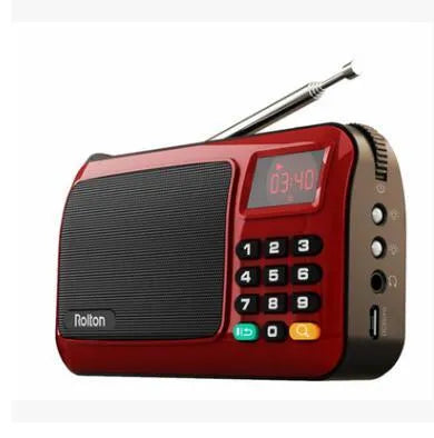 Rolton W405 compact portable FM radio speaker with MP3 player and LED display
