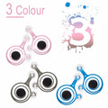 Clear universal mini joystick pair for mobile phone touch-screen gaming with black accents