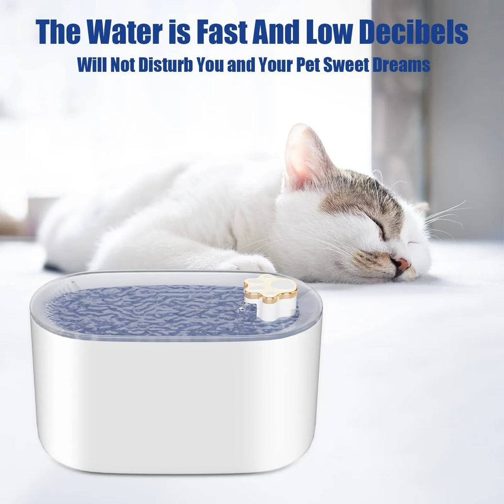 Automatic pet water fountain in Berlin blue colour with 3 litre capacity and LED indicator light