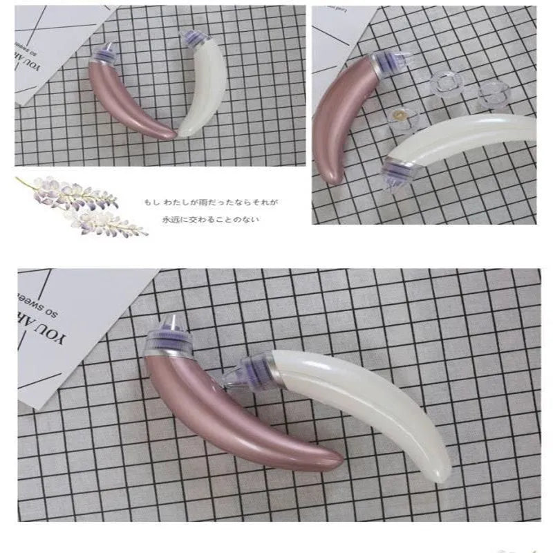 Rose gold and white electric blackhead suction instrument for facial pore cleansing