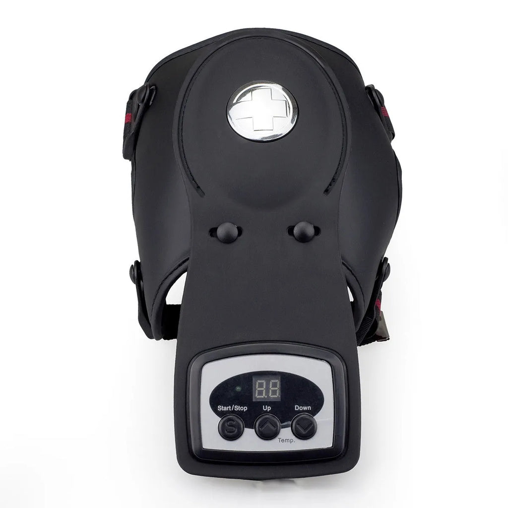 Infrared knee and shoulder massager with heat settings, knee pads, and shoulder pads
