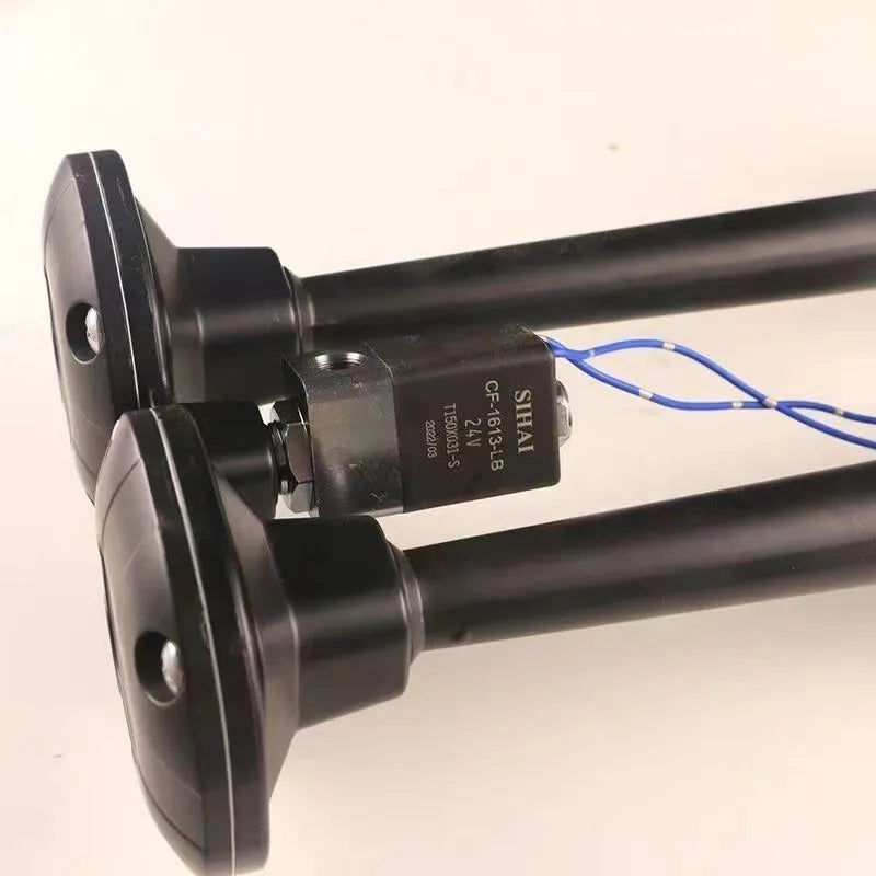 Black 12V 24V 300DB super loud dual trumpet air horn and compressor kit for vehicles.