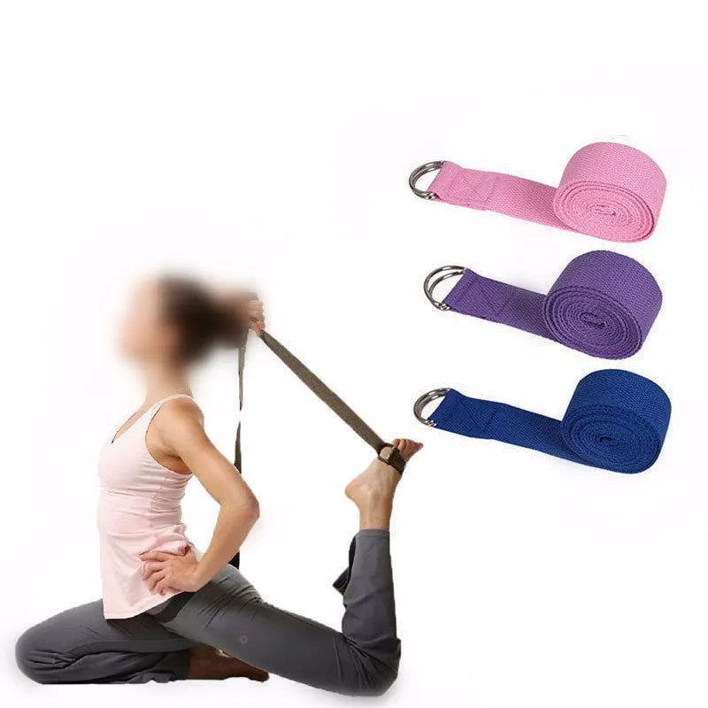EVA yoga brick 23x15x7.5cm, non-slip yoga mat 183x61x0.6cm and cotton stretching strap 183cm set