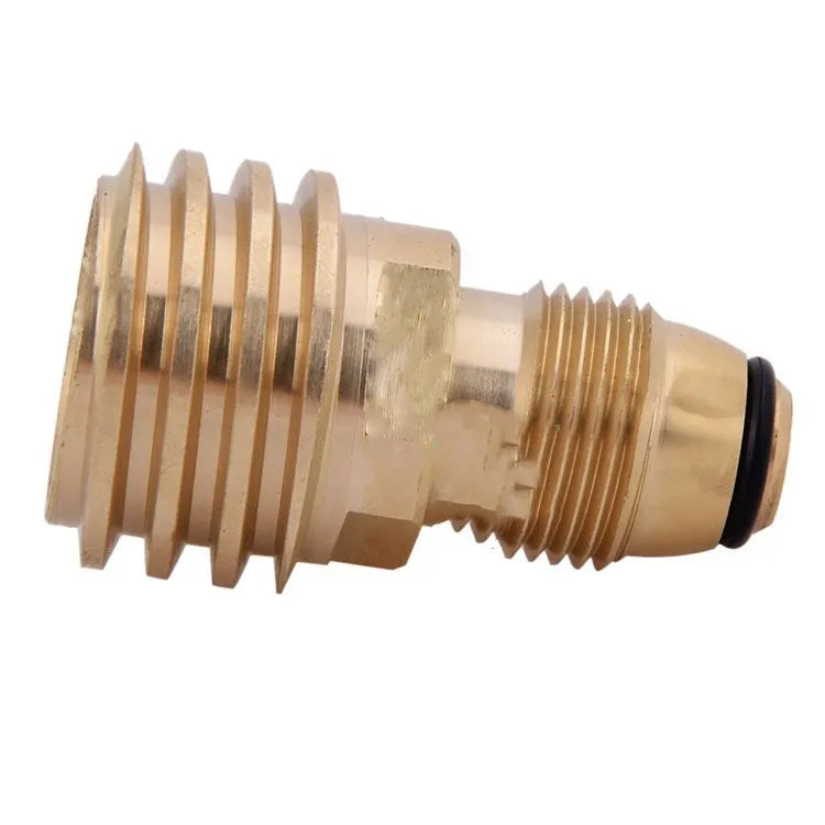 Brass gas brazier adapter with taper external thread and internal connection